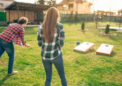 Handcrafted wooden garden games for hire in Devon